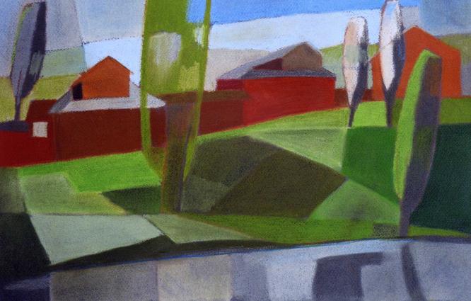 Red houses - Natalia Petrova - Click to enlarge