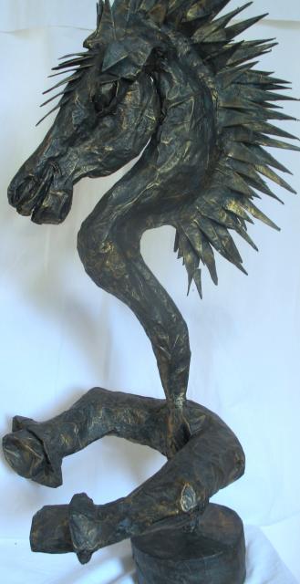 cheval  vert bronze - Ozak