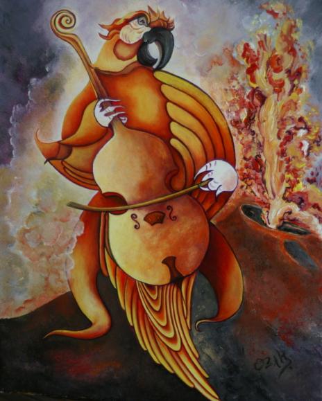 perroquet violoncéliste - Ozak