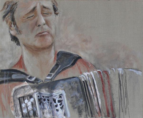 L'accordéoniste - Christine Aussillous - Click to enlarge