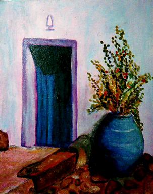 porte bleue - Tsilla Slakmon