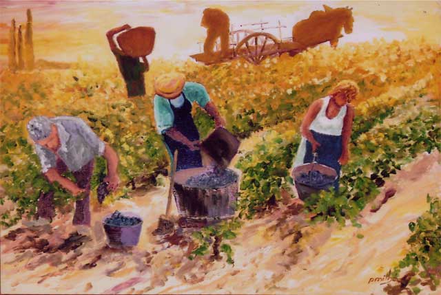 Vendanges à l'aube - Paul Milhé - Click to enlarge