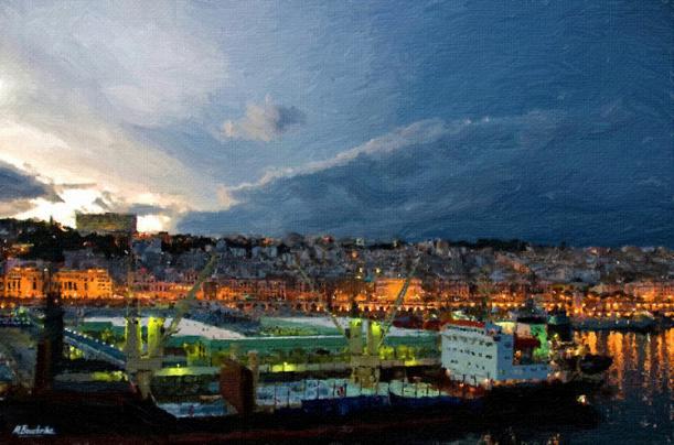 Alger vue panoramique sur la baie - Med Bachir Bouchriha - Click to enlarge