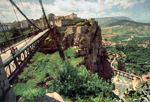 Constantine: Vue sur le Ponts et le hamma - Med Bachir Bouchriha