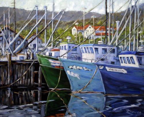 Giclee Print 24 X 20 on Canvas In Port - Richard T Pranke