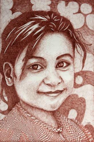 Portrait d'enfant - Christine Audoye