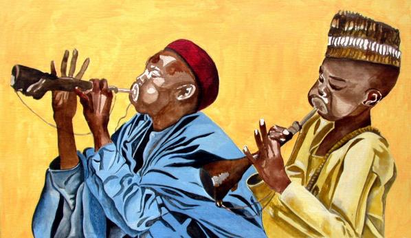 Les musiciens - Christine Audoye - Cliquer pour afficher en grand