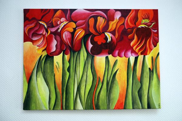 Iris couleurs chaudes - Christine Audoye - Click to enlarge