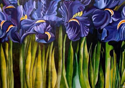 Iris bleus - Christine Audoye