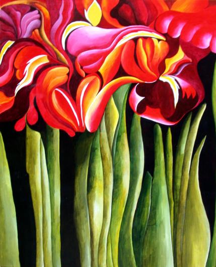 Les iris - Christine Audoye