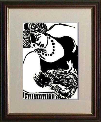 Mulher com gato - Maria Lucia Pacheco