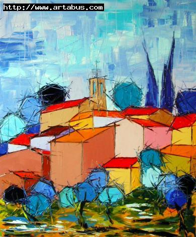 COULEURS D'UN PETIT VILLAGE PROVENCAL - Jiel