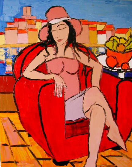 LA REVEUSE AU FAUTEUIL ROUGE - Jiel