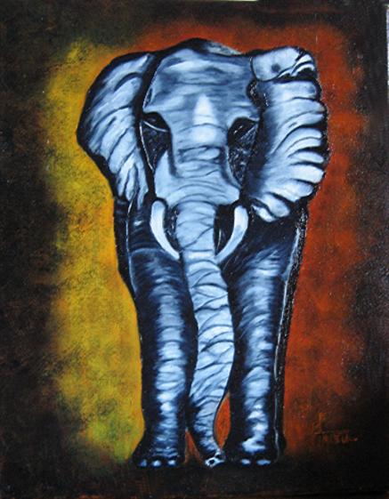 Eléphant gris - Marie France Mateu