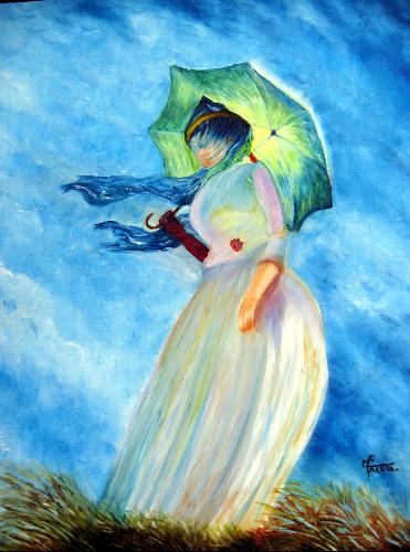 La femme et l'ombrelle - Marie France Mateu
