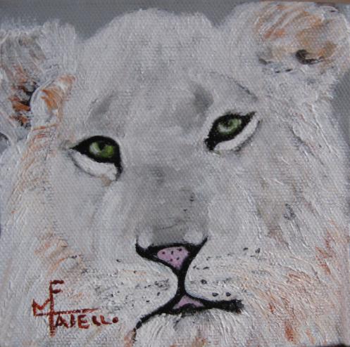 Lion blanc - Marie France Mateu
