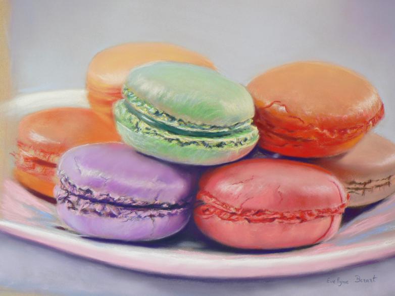 macarons - Evelyne Berart - Cliquer pour afficher en grand