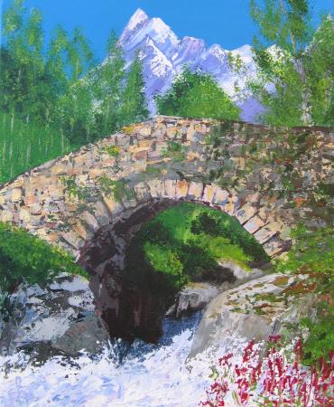 Le vieux pont - Christiane Sonney