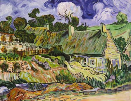 Van Gogh - Chaumières de Cordeville Auvers-s-Oise - Christiane Sonney