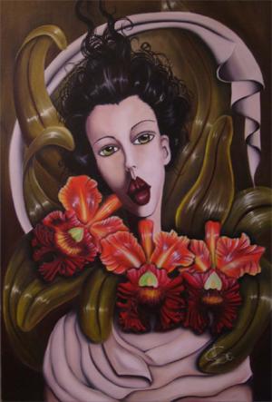 colier d'orchidées - Isabelle Sauvineau