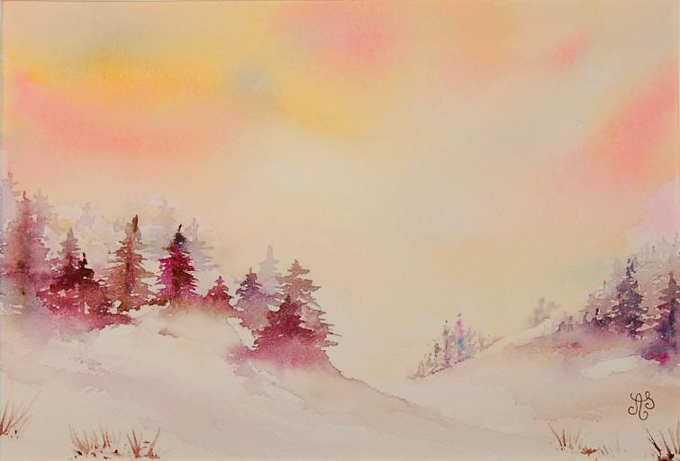 Matin neigeux - Annick Sabatier - Click to enlarge