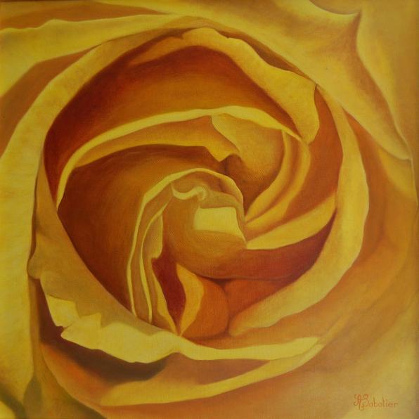 Coeur de rose jaune - Annick Sabatier - Click to enlarge