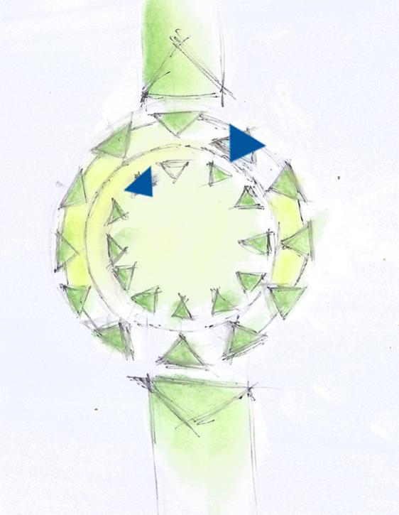 Montre anneaux a LED - Bertrand Beaufour