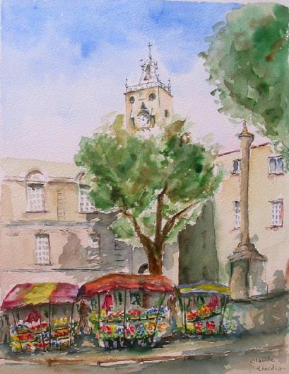 Marché en fleurs - Aix-en-Provence - Claude Martin