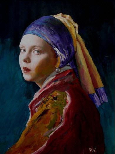The girl with pearls. (copy). - Victor Peled