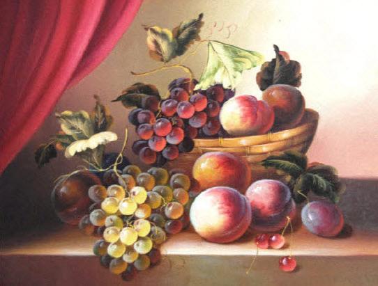 Still Life with fruit on the table - Victor Peled