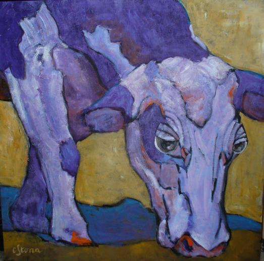 Blue cow - Catherine Stona