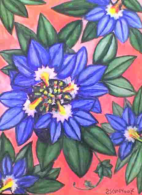Fleurs bleues - Stephane Cuny