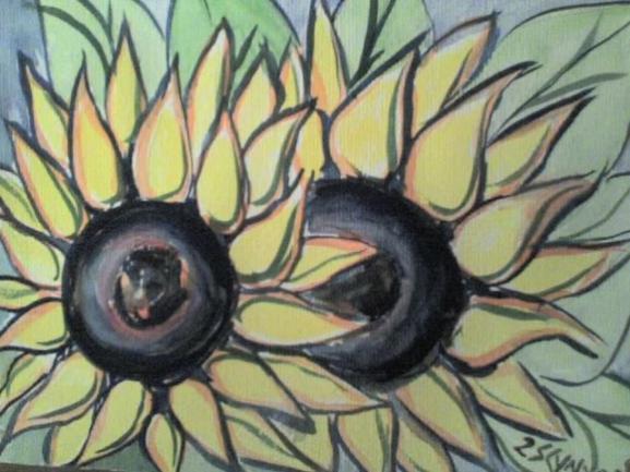 Deux tournesols - Stephane Cuny - Click to enlarge