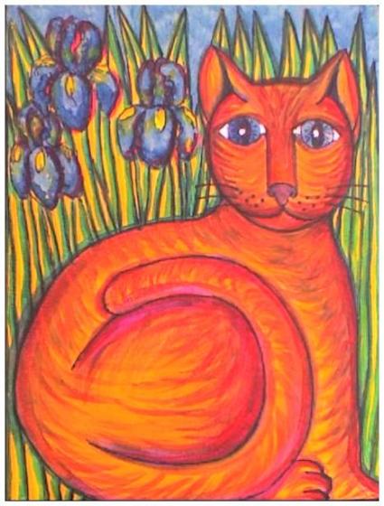 Le chat aux Iris - Stephane Cuny