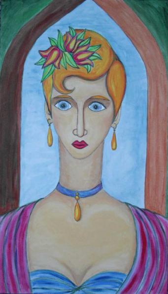 La femme à coiffure de tulipes - Stephane Cuny
