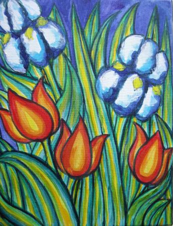 Iris et tulipes - Stephane Cuny