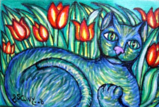 Miniature Chat bleu - Stephane Cuny
