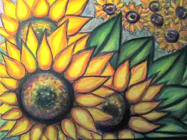 Les tournesols II - Stephane Cuny - Cliquer pour afficher en grand