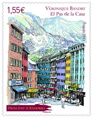 timbre Poste Andorre - Véronique Bandry