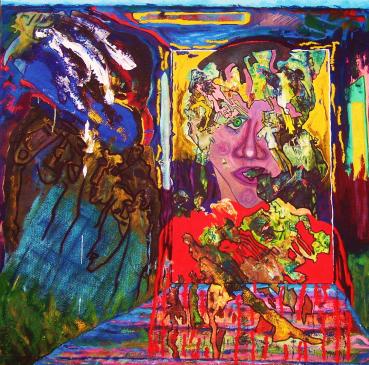 Portrait en rouge (collection particulière) - Christian Saint Marc