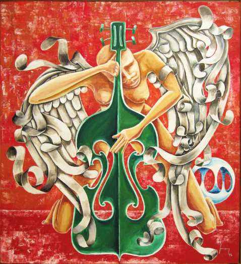 Ange au violoncelle - Georges Sommer