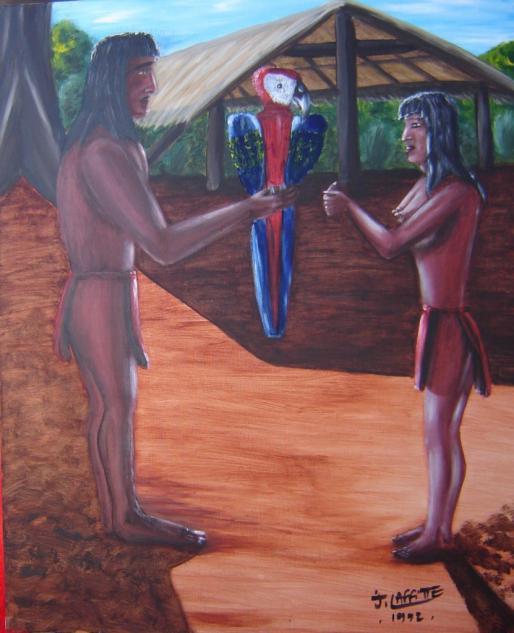 Amazonie:le dire avec un ara - Jacky Laffitte