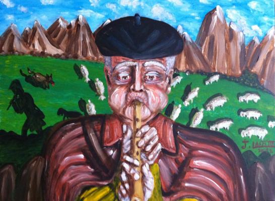 Berger a la flute - Jacky Laffitte