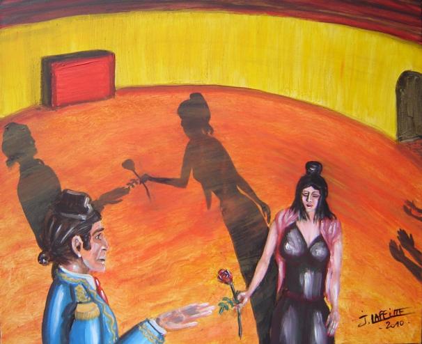 Carmen et Escamillo - Jacky Laffitte - Click to enlarge