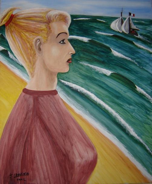 La jeune femme et la mer - Jacky Laffitte