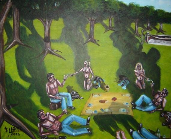 Le goûter sur l'herbe - Jacky Laffitte