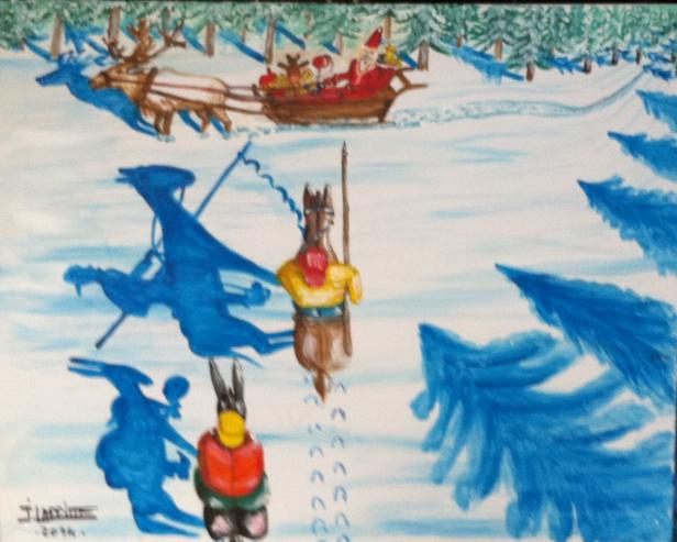 Don Quichotte et le Père Noel - Jacky Laffitte - Cliquer pour afficher en grand