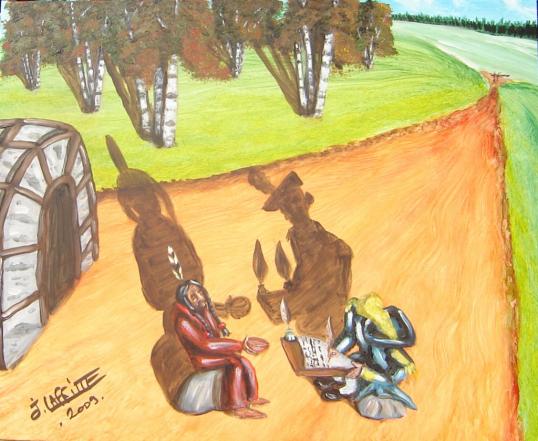 Le baron de Lahontan étudie l'Algonkin - Jacky Laffitte