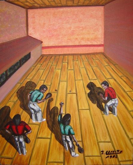 Partie de pala au trinquet. - Jacky Laffitte