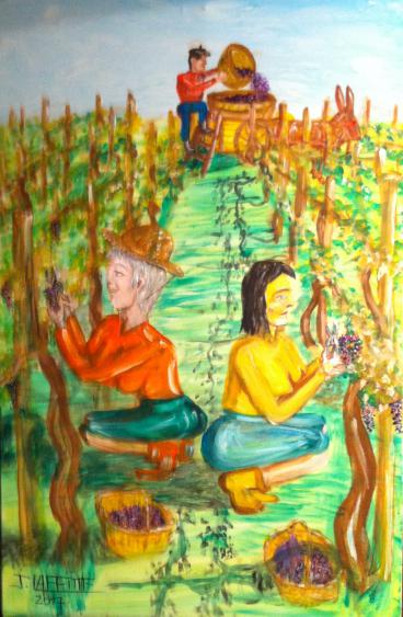 Les vendanges - Jacky Laffitte